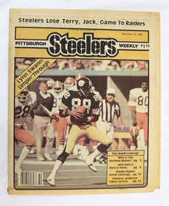  VINTAGE Dec 12 1981 Pittsburgh Steelers Weekly Magazine Lynn Swann