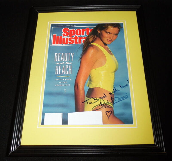 Judit Masco Signed Framed 1990 Sports Illustrated Swimsuit Edition Cover 