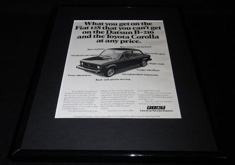 1976 Fiat 128 Framed 11x14 ORIGINAL Vintage Advertisement