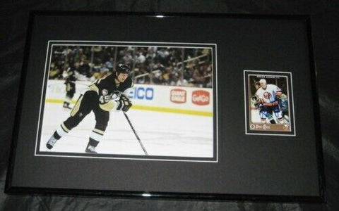 Arron Asham Penguins Signed Framed Photo 11x17 