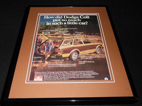 1976 Dodge Colt Framed 11x14 ORIGINAL Vintage Advertisement