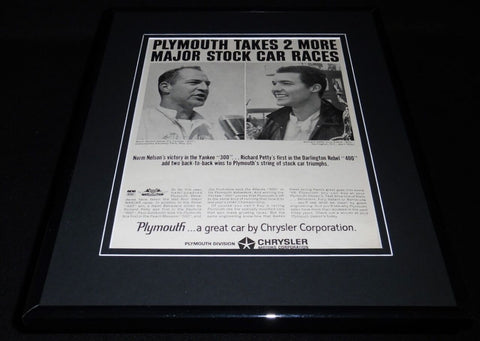 1966 Norm Nelson Richard Petty Plymouth 11x14 Framed ORIGINAL Advertisement