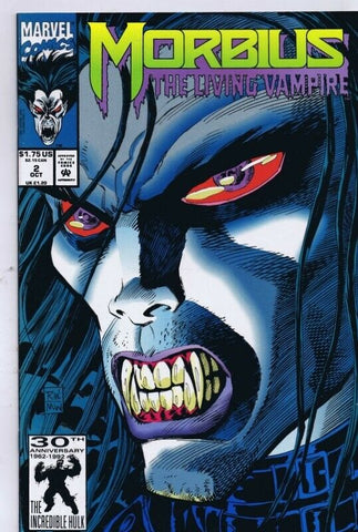 Morbius the Living Vampire #2 ORIGINAL Vintage 1992 Marvel Comics 