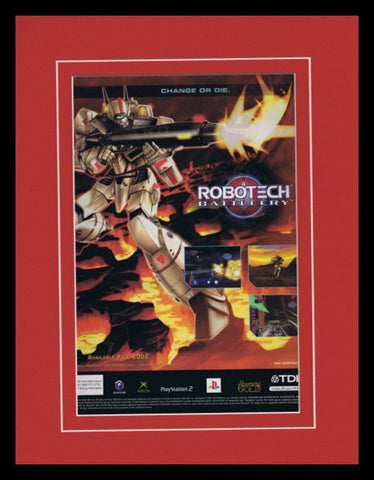 2002 Robotek Battlecry XBox PS2 Framed 11x14 ORIGINAL Vintage Advertisement