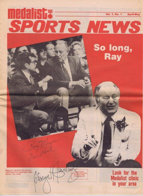 Ray Meyer & George Raveling Signed 1984 Retirement Magazine JSA DePaul