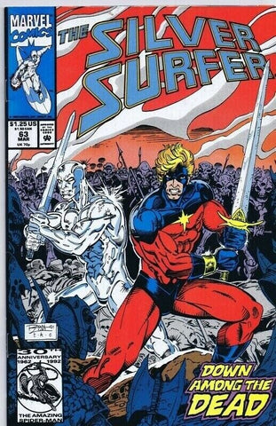 Silver Surfer #63 ORIGINAL Vintage 1992 Marvel Comics Captain Marvel