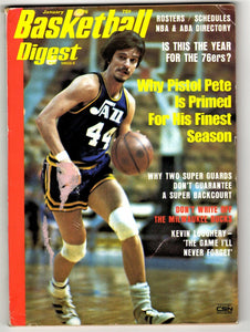 VINTAGE Jan 1976 Basketball Digest Magazine Pistol Pete Maravich