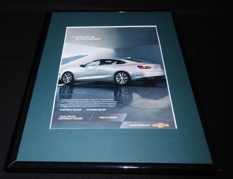 2016 Chevrolet Malibu Framed 11x14 ORIGINAL Advertisement G