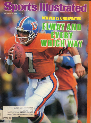  VINTAGE Oct 13 1986 Sports Illustrated Magazine John Elway