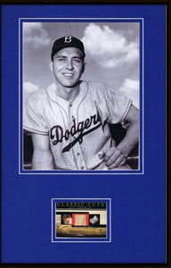 Gil Hodges Framed 11x17 Fleer Game Used Bat Card + Photo Display Dodgers