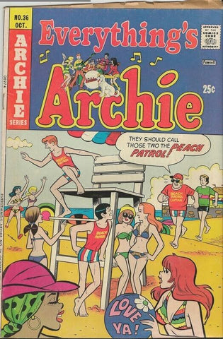 Everything's Archie #36 ORIGINAL Vintage 1974 Archie Comics GGA Bikini