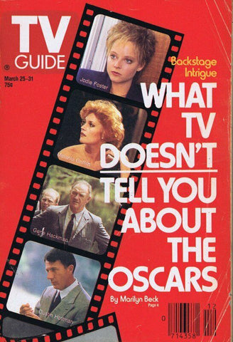 ORIGINAL Vintage Mar 25 1989 TV Guide No Label Jodie Foster 1st Cover