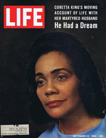 ORIGINAL Vintage Life Magazine September 12 1969 Coretta King