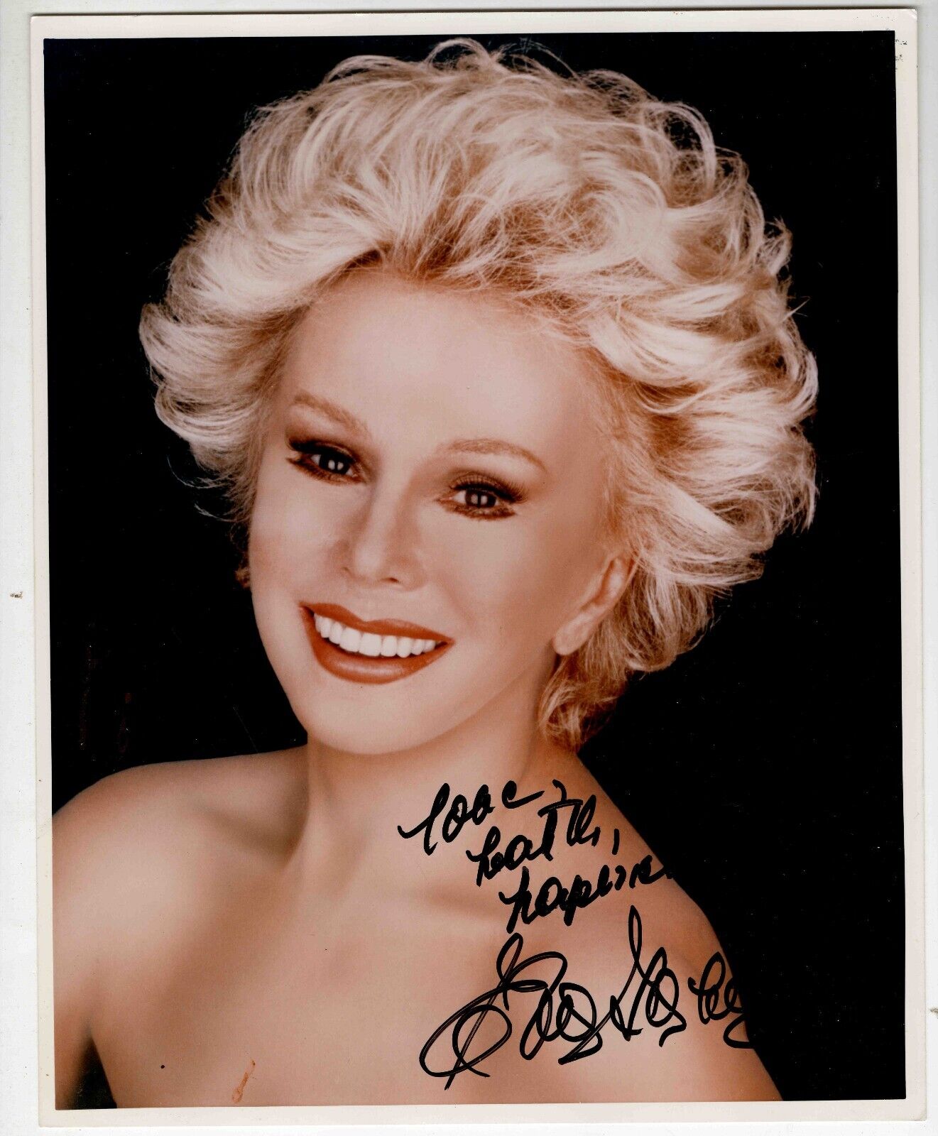 Eva Gabor Signed 8x10 Photo JSA Green Acres Rescuers Aristocrats Match Game L