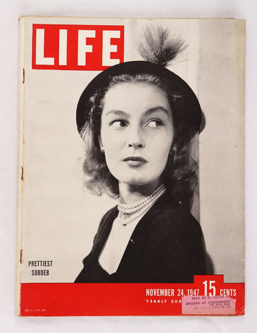 ORIGINAL Vintage Life Magazine Nov 24 1947 / Camel Cigarette Ad Back