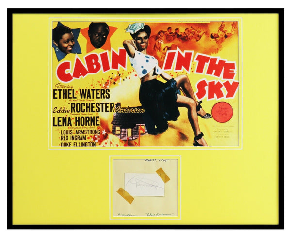 Eddie Rochester Anderson Signed Framed 16x20 Cabin in the Sky Poster Display