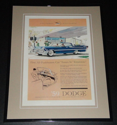 1959 Dodge 11x14 Framed ORIGINAL Vintage Advertisement Poster