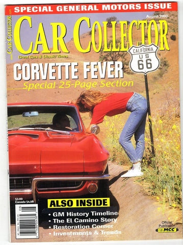 VINTAGE Aug 2000 Car Collector Magazine Corvette Fever