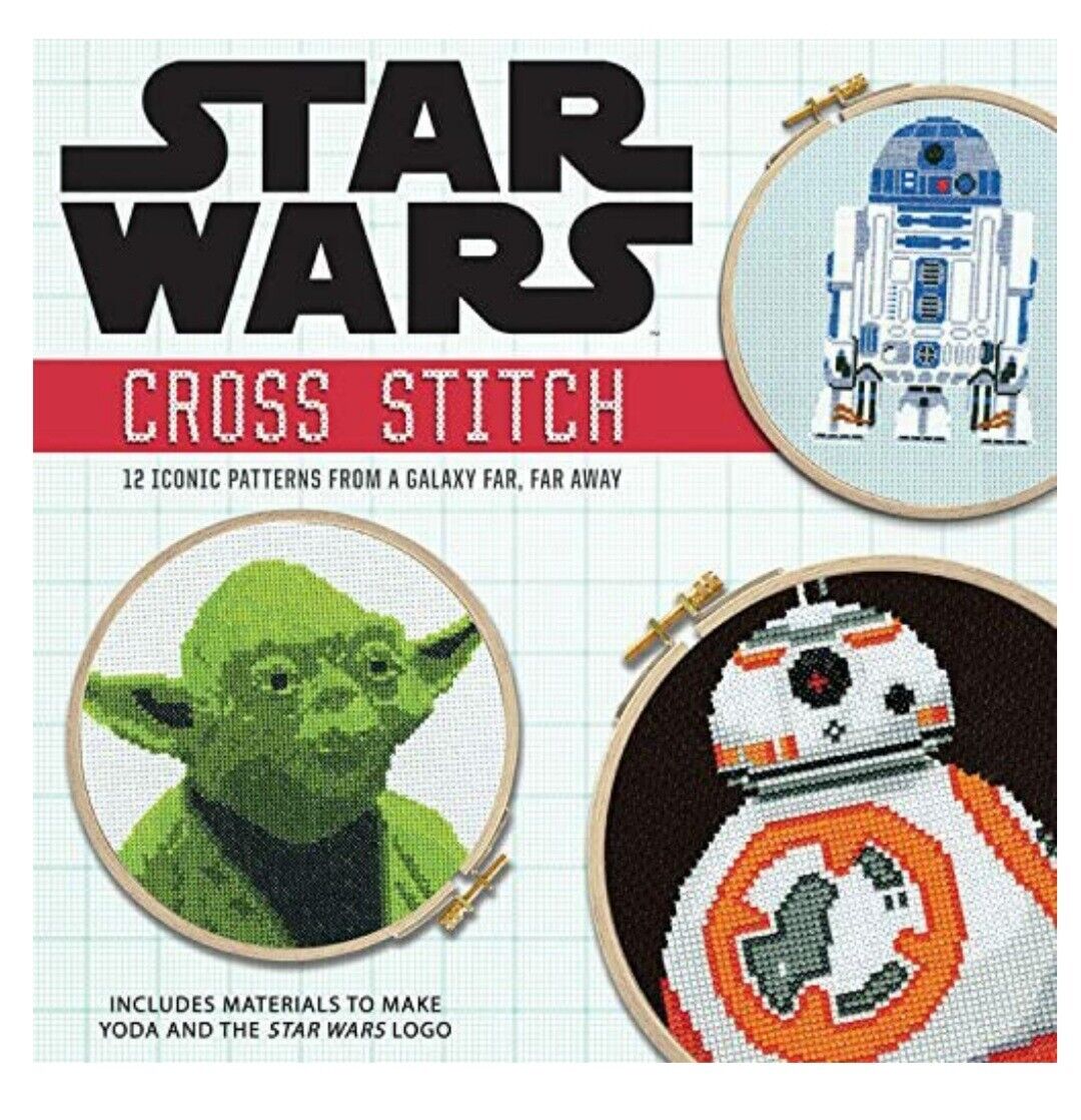 NEW SEALED 2016 Disney Star Wars Cross Stitch Set w/ 12 patterns