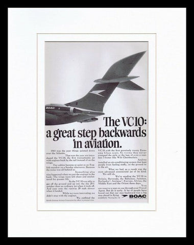 1967 BOAC VC10 Framed 11x14 ORIGINAL Vintage Advertisement