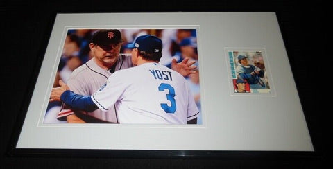 Ned Yost Signed Framed 11x17 Photo Display Royals World Series