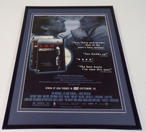 Insomnia 2002 Framed 11x14 ORIGINAL Advertisement Al Pacino Robin Williams