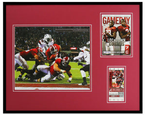 2009 Alabama vs South Carolina Framed 16x20 Photo & Repro Ticket & Program Set