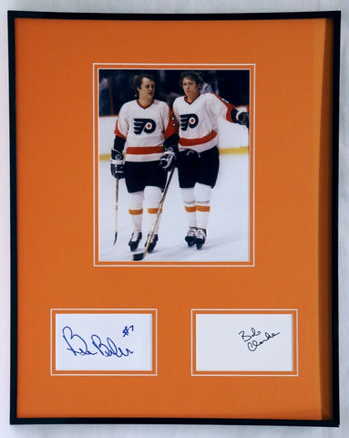 Bobby Clarke & Bill Barber Dual Signed Framed 16x20 Photo Display Flyers