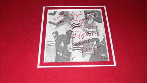 Kent Benson Signed Framed 16x20 Photo  Display JSA Indiana 