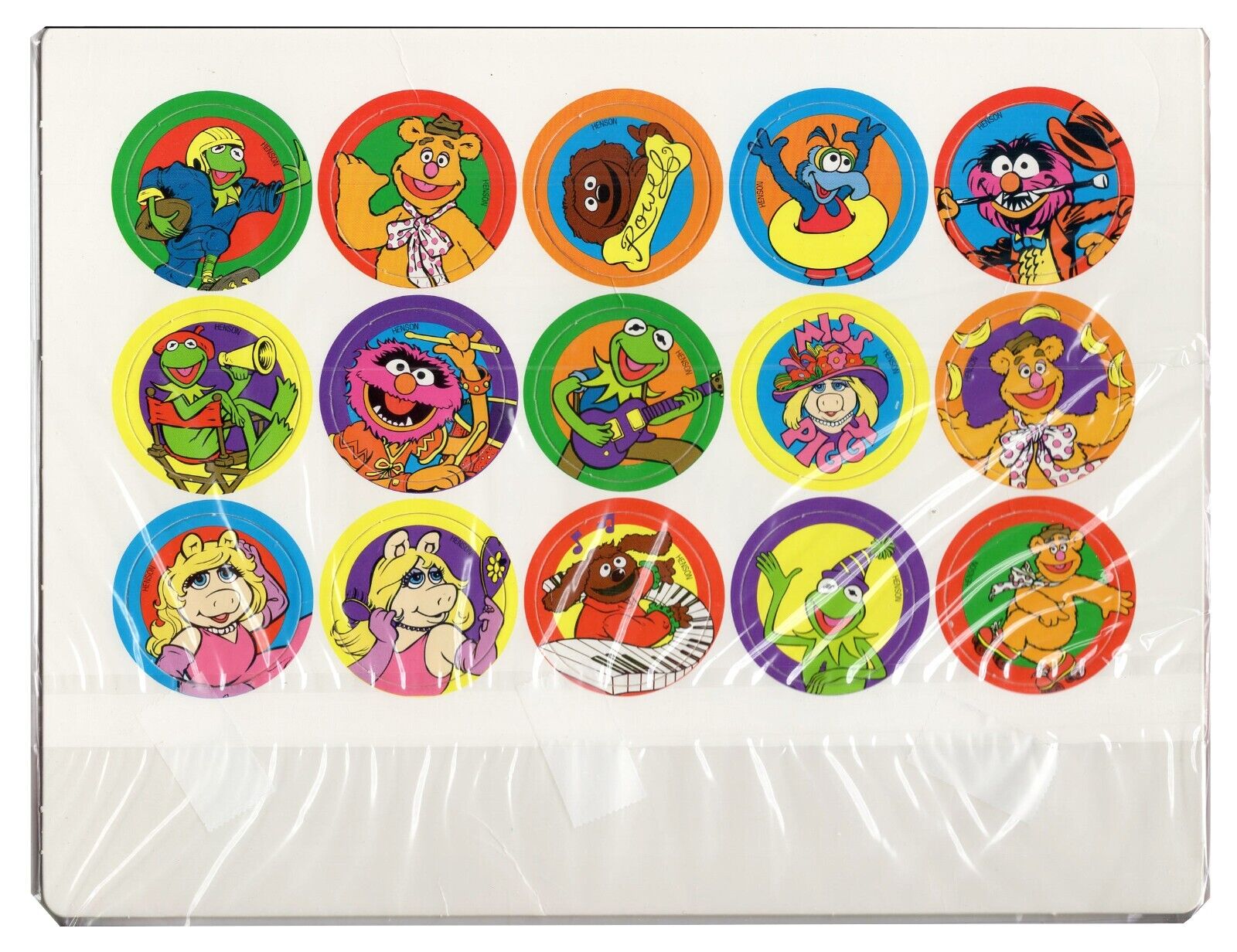 VINTAGE 1995 Minute Maid Muppets Juice Cap Game Pogs Kermit Piggy Gonzo