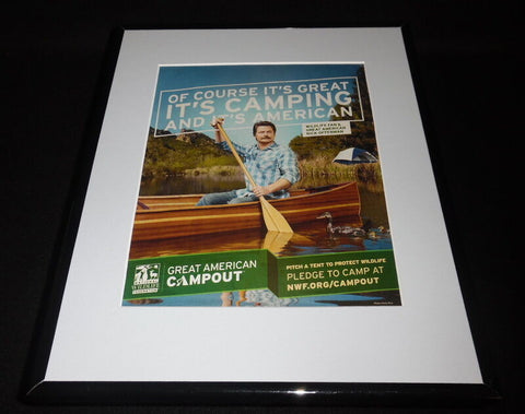 Nick Offerman 2015 Great American Campout Framed 11x14 ORIGINAL Advertisement C