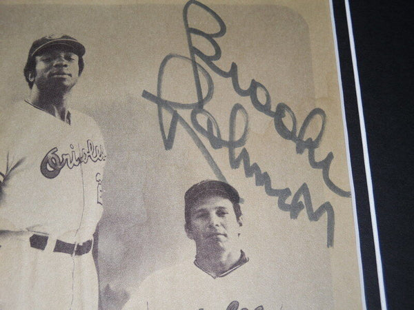 Brooks Robinson Signed Framed 11x14 Photo Display Orioles w/ Frank