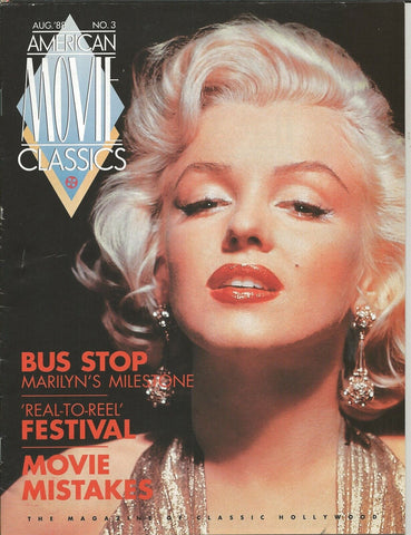 ORIGINAL Vintage Aug 1988 AMC Magazine Marilyn Monroe Bus Stop Greer Garson