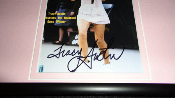 Tracy Austin Signed Framed 12x18 Photo Display 