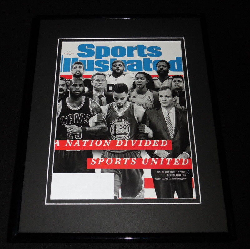 Lebron James Steph Curry Framed ORIGINAL 2017 Sports Illustrated Magazine Cover 