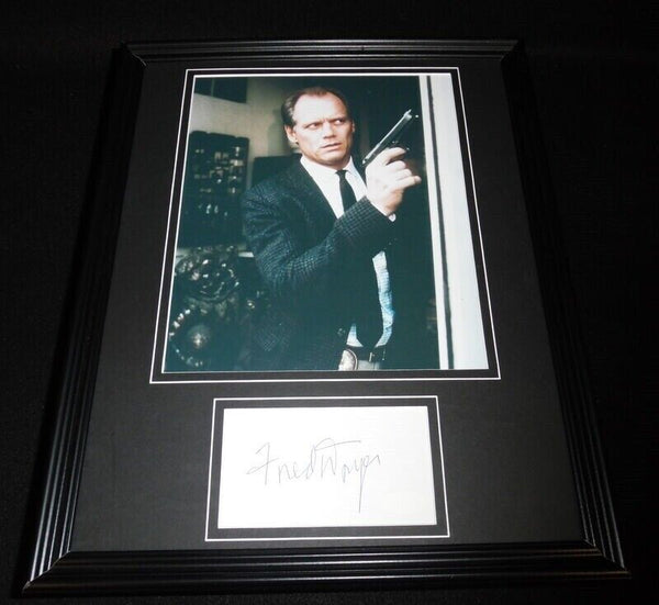 Fred Dryer Signed Framed 11x14 Photo Display JSA Hunter Rams