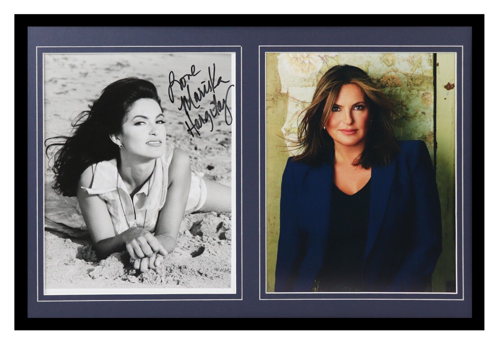 Mariska Hargitay Signed Framed 12x18 Photo Set AW Law & Order