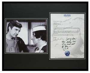 Jamie Farr Signed Framed 16x20 1998 Response to Fan Letter & Photo Set MASH