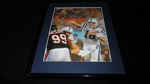 Peyton Manning vs Tank Johnson Super Bowl Framed 11x14 Photo Display Colts