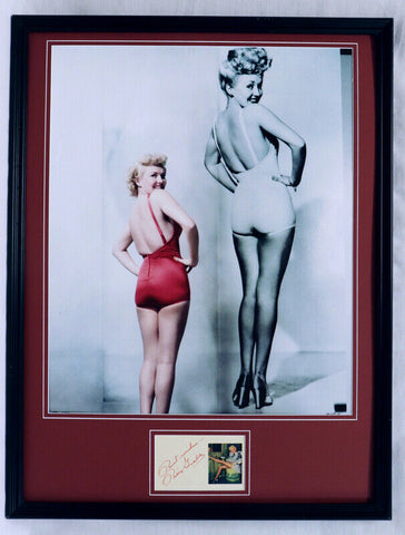 Betty Grable Signed Framed 18x24 Photo Poster Display