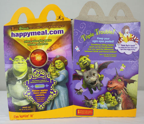 ORIGINAL Vintage 2007 McDonald's Shrek the Third Happy Meal Box