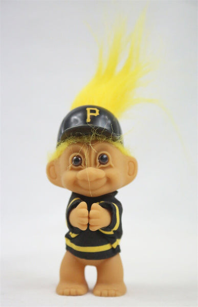 VINTAGE Russ Troll Doll Pittsburgh Pirates in Black Jersey