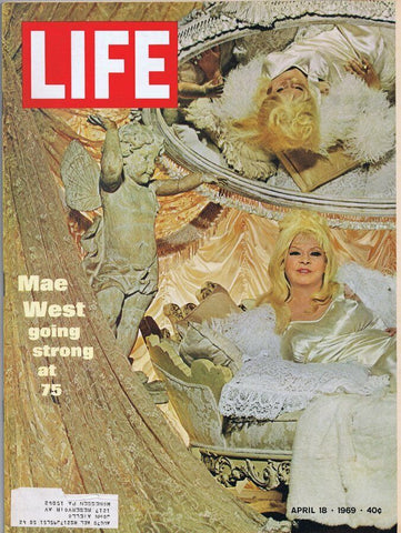 ORIGINAL Vintage Life Magazine April 18 1969 Mae West