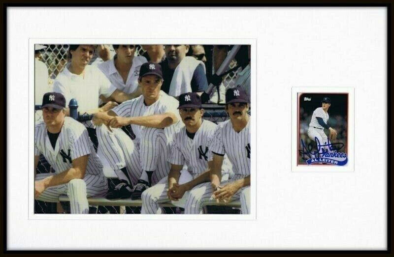 Al Leiter Signed Framed 11x17 Photo Display Yankees Blue Jays