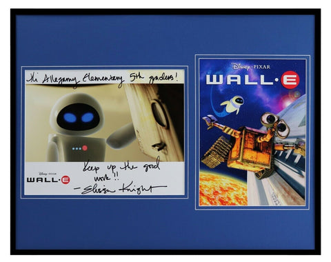 Elissa Knight Signed Framed 16x20 Wall E Photo Poster Set Inscribed to Classroom