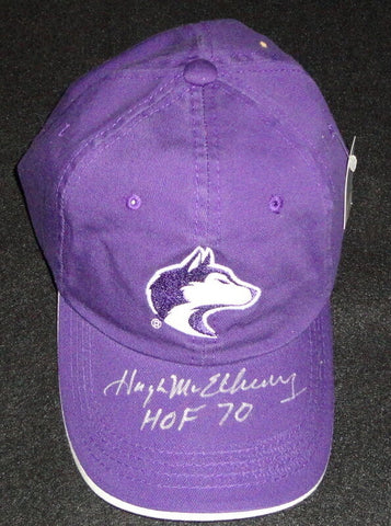 Hugh McElhenny Signed Washington Huskies Hat Cap JSA