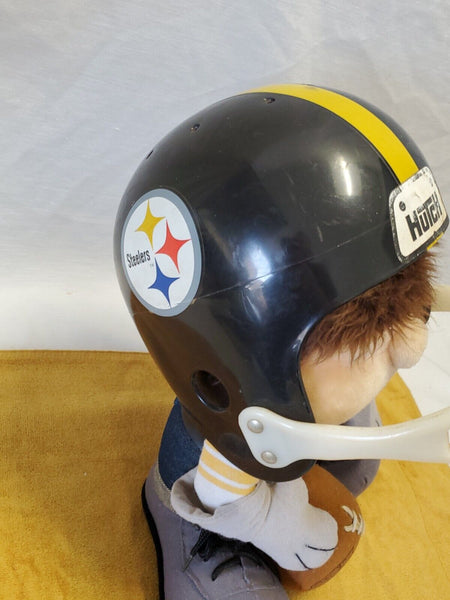 VINTAGE Pittsburgh Steelers Plush Doll with Hutch Football Helmet