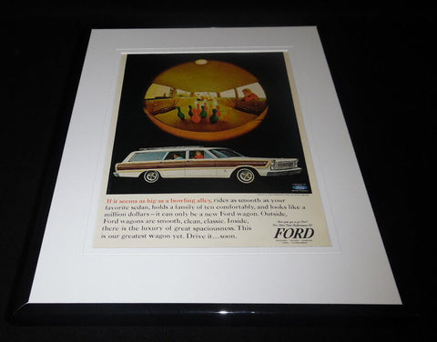 1965 Ford Wagon Framed 11x14 ORIGINAL Vintage Advertisement 