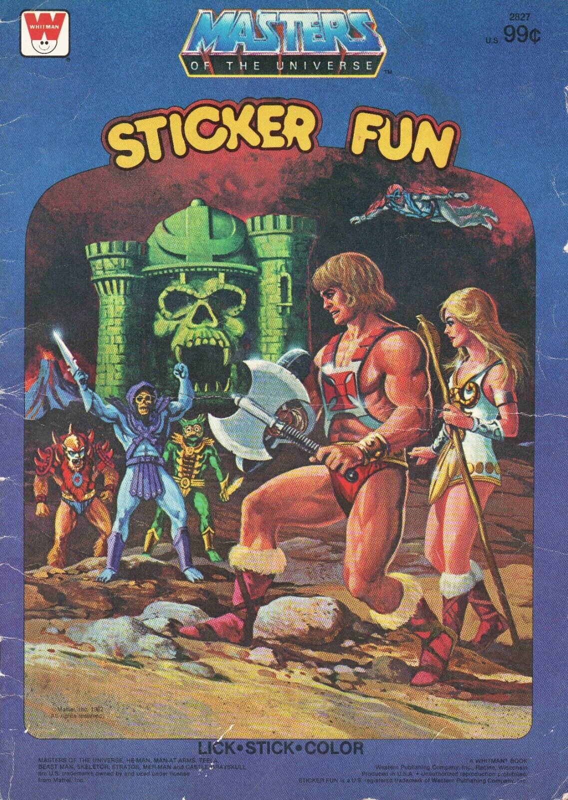 VINTAGE 1982 Whitman Masters of the Universe Sticker Fun Book Complete