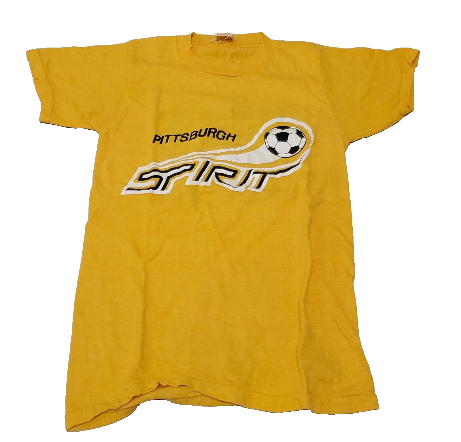 VINTAGE 1980s Burger King Pittsburgh Spirit MISL Soccer T-Shirt 34-36